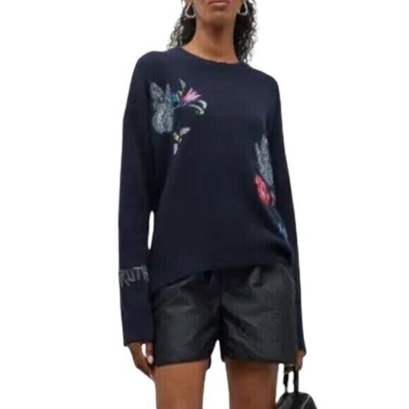 OVERSIZED ZADIG & VOLTAIRE CASHMERE SWEATER SIZE L NEW - Picture 7 of 12